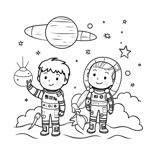 Traveler - Space adventure coloring page