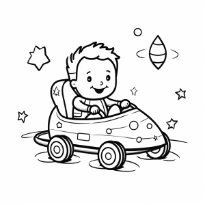 Traveler - Rocket flight adventure coloring picture