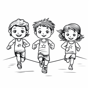 Triathlon - Triathlon coloring page for kids