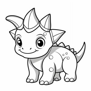 Triceratops dinosaur - Triceratops dinosaur coloring page