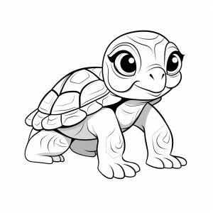 Turtle - Cute turtle to color in