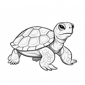 Turtle - Friendly turtle to color in