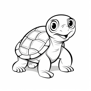 Turtle - Adorable turtle coloring page