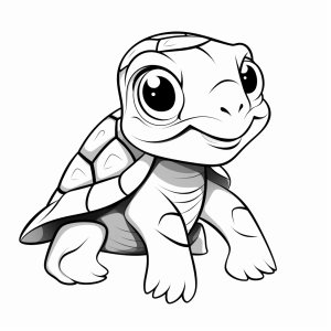 Turtle - Turtle coloring picture for children