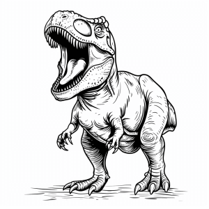 Tyrannosaurus Rex - Tyrannosaurus Rex Dinosaur Coloring Page