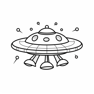 UFO - Galactic UFO coloring picture for children