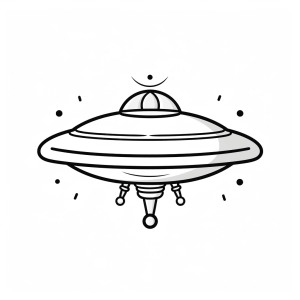 UFO - UFO adventure coloring page