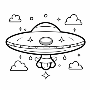 UFO - UFO coloring page for space fans