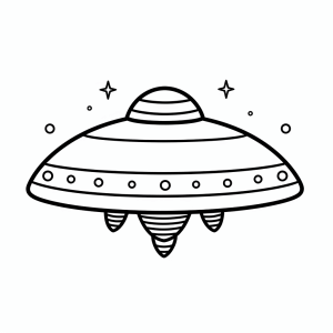 UFO - UFO coloring motif for little astronauts