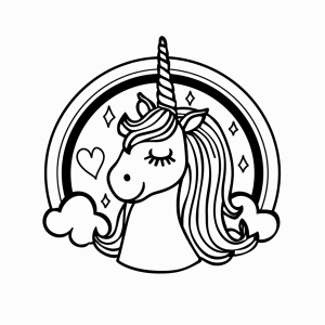 Unicorn and living rainbows - Unicorn rainbow magic coloring fun