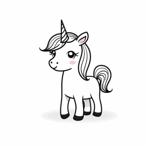 Unicorn - Cute unicorn to color in