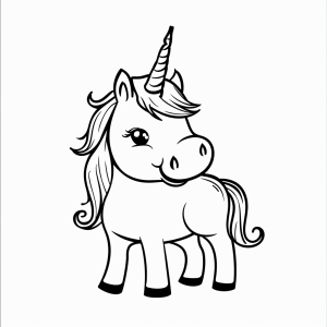 Unicorn in the moonlight - Unicorn in the moonlight coloring page