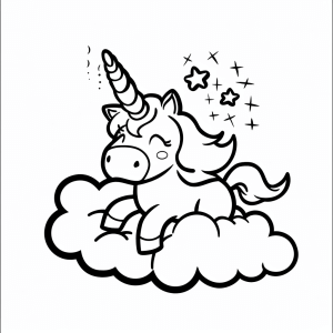 Unicorn on a cloud - Unicorn on a cloud - creative coloring experience