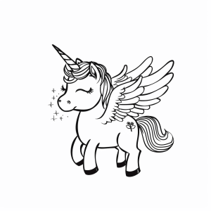 Unicorn with wings (Pegacorn) - Flying unicorn wonder