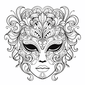 Venetian - Venetian face to print out - creative fun for children