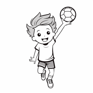 Volleyball - Volleyball player coloring picture for kids