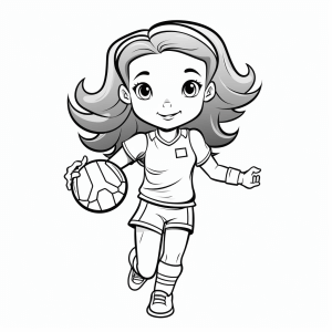 Volleyball - Volleyball player coloring page