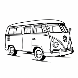 VW - Classic VW Bus coloring picture