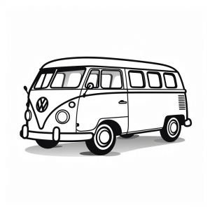 VW - VW Bus coloring page for kids