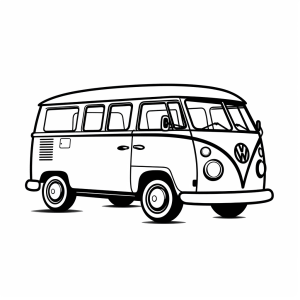 VW - Classic VW bus to color in