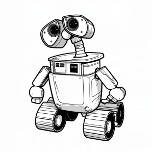 Wall-E - Wall-E robot coloring picture