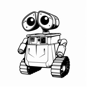 Wall-E - Space robot coloring page - Creative coloring fun