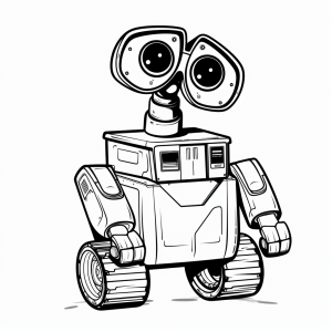 Wall-E - Galactic robot coloring picture for kids