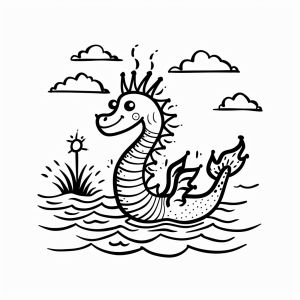 Water dragon in the lake - Discover the water dragon in the lake