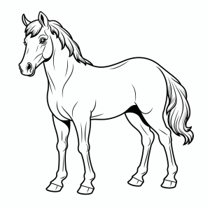 Western horse - Western horse coloring page for children