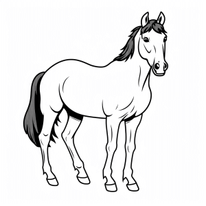 Western horse - Western horse drawing for children