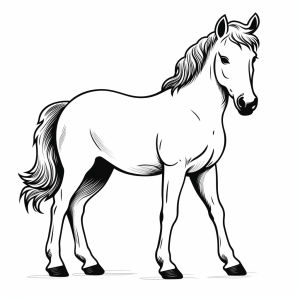 Western horse - Wild western horse coloring page