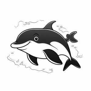 Whale - Happy dolphin in the sea