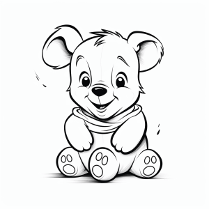 Winnie the Pooh - Winnie coloring page for kids