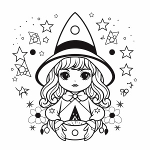 Witch - Magical witch coloring page