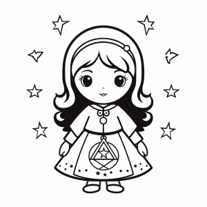 Witch - Magic witch coloring picture