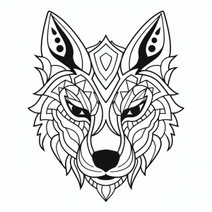 Wolf - Wolf face design for children