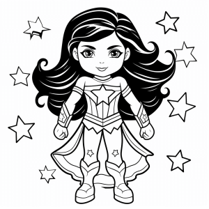 Wonder Woman - Wonder Woman heroic adventure coloring page