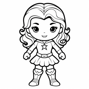 Wonder Woman - Wonder Woman coloring picture for little superheroes