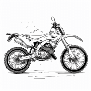 Yamaha WR250R - Yamaha WR250R motorcycle adventure coloring page