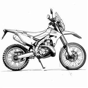 Yamaha WR250R - Yamaha WR250R motorcycle coloring page