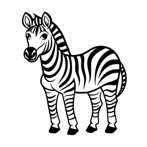 Zebra - Zebra coloring page for kids fun