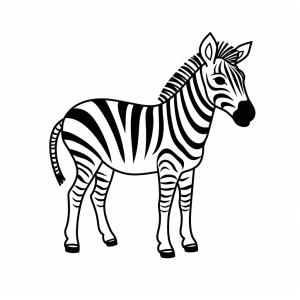 Zebra - Zebra coloring picture for kids