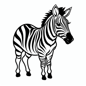 Zebra - Zebra Safari Coloring Page