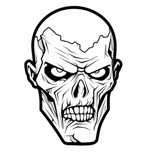 Zombie - Creepy zombie face to print out