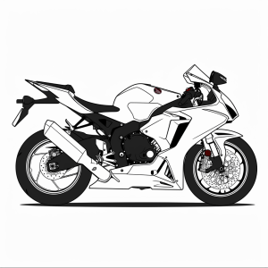 Honda Fireblade - Rev Up Creativity with Our Racing Motorbike Coloring Page